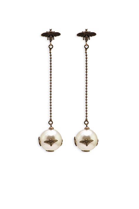 dior bee earrings|christian dior pearl drop earrings.